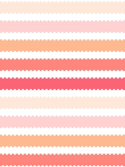 'Allan Stripe' Wallpaper by Barbie™ - Watermelon / Peach