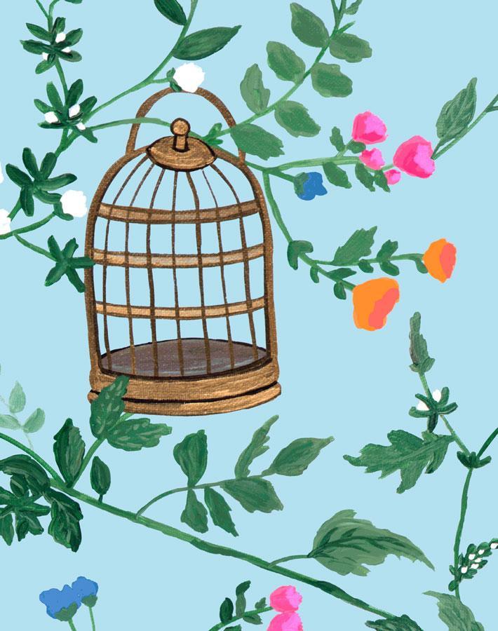 'Ann's Garden' Wallpaper by Carly Beck - Sky