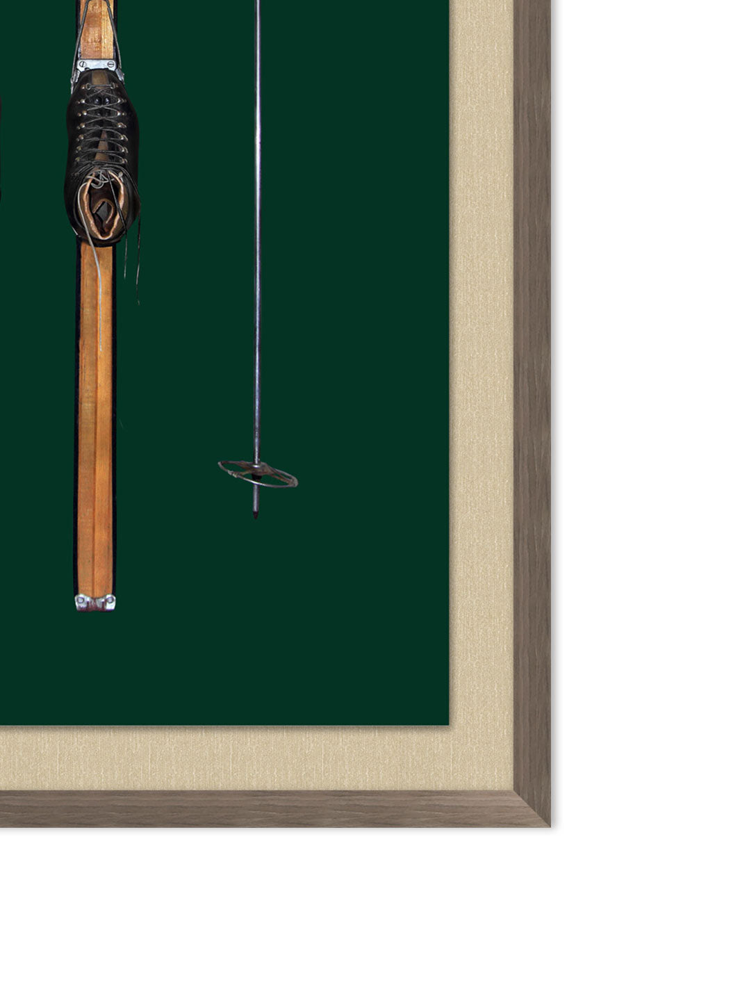 Antique Skis Green' by Nathan Turner Framed Art