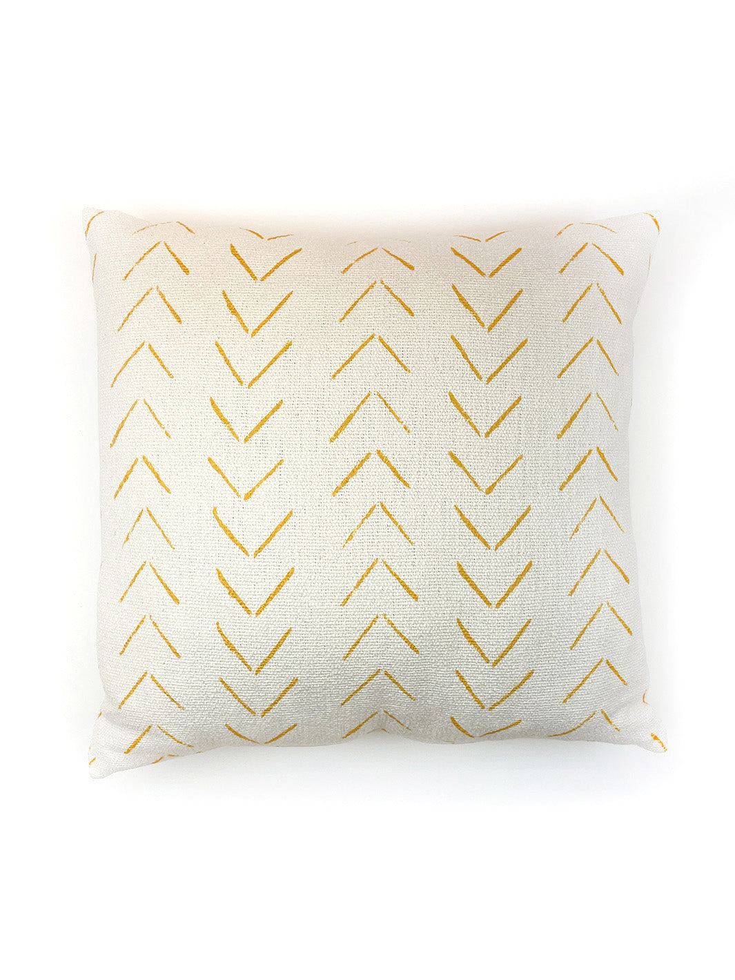 'Arrows' Throw Pillow by Nathan Turner - Gold on California Cotton