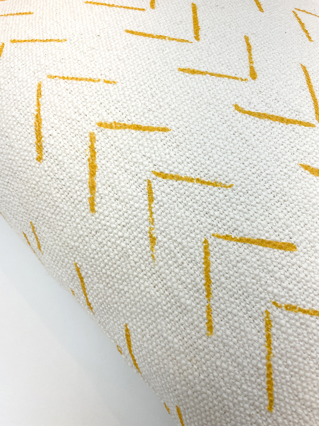 'Arrows' Throw Pillow by Nathan Turner - Gold on California Cotton