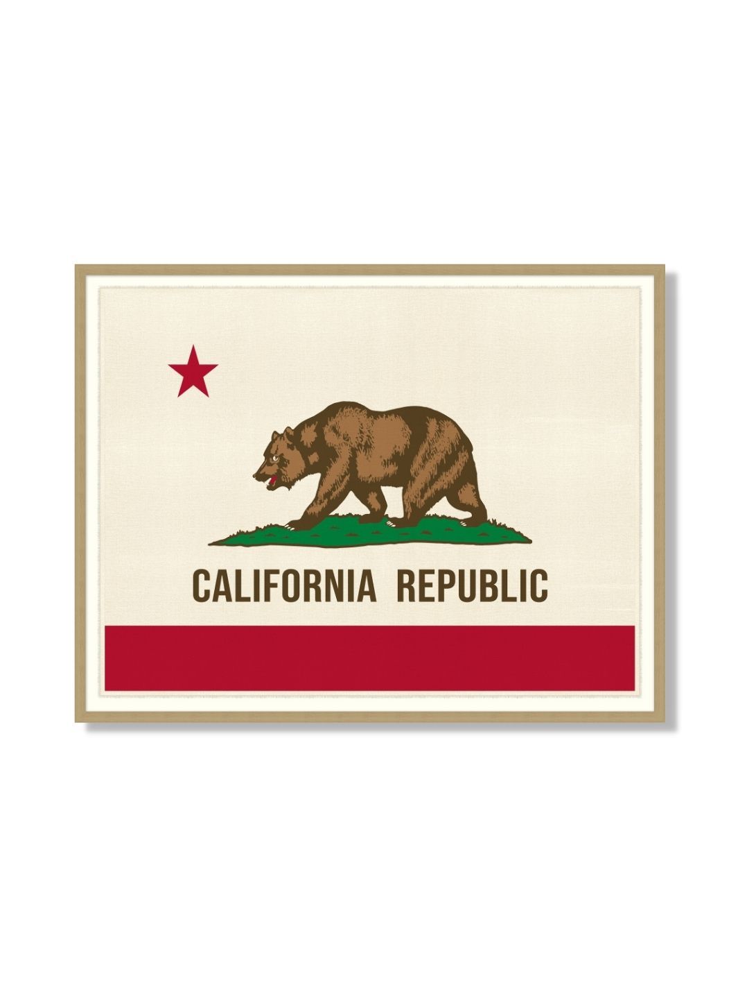 'California Republic Flag' Framed Art