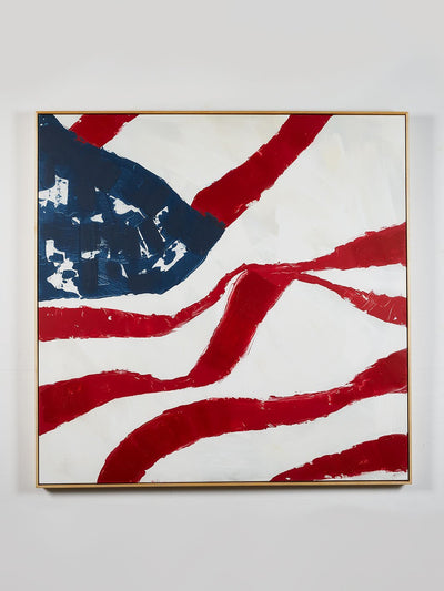 'Flag' on Canvas by Nathan Turner Framed Art