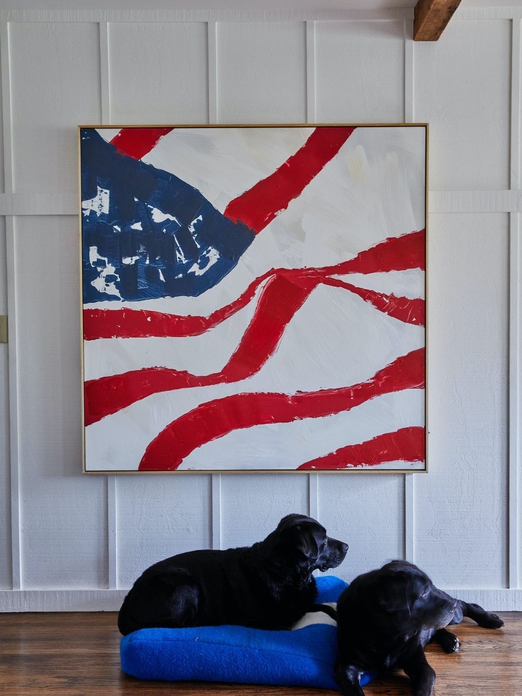 'Flag' on Canvas by Nathan Turner Framed Art