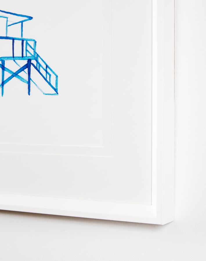 « Malibu Lifeguard Stand », art encadré par Nathan Turner