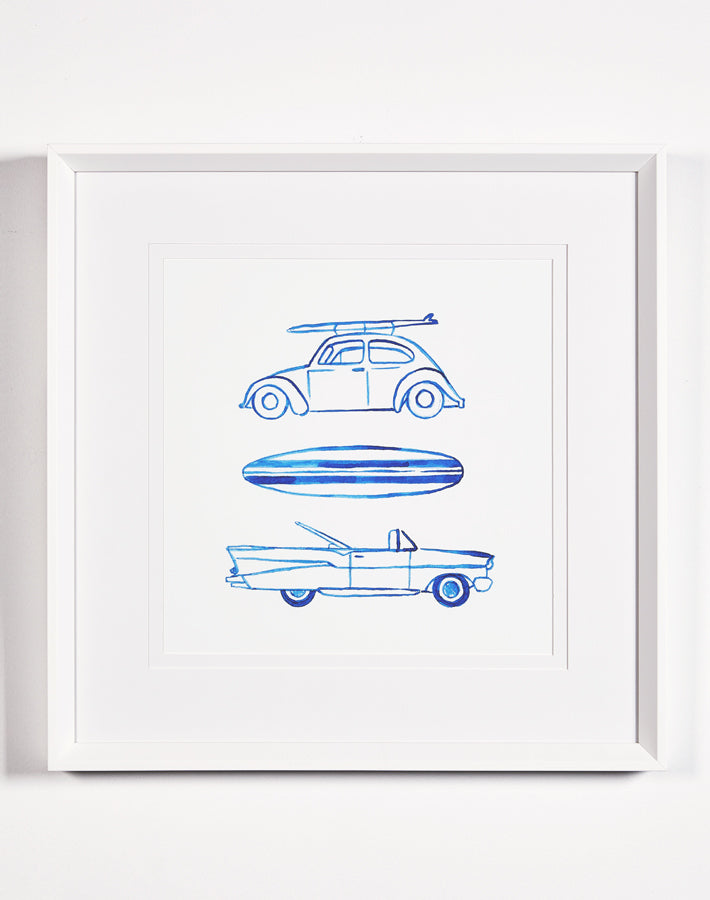 « Malibu surfe » : art encadré par Nathan Turner