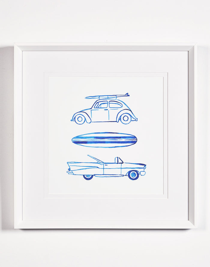 « Malibu surfe » : art encadré par Nathan Turner