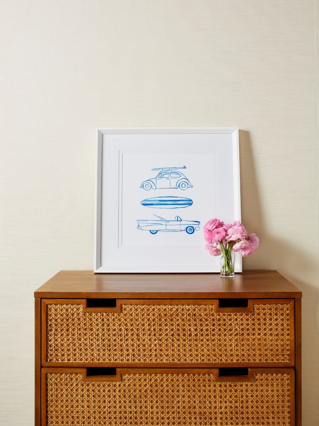 « Malibu surfe » : art encadré par Nathan Turner