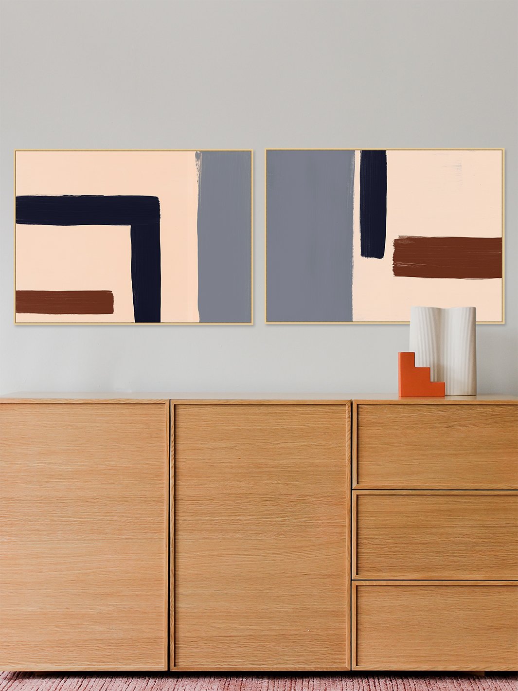 'Neutral Turning 1' by Nathan Turner Framed Art