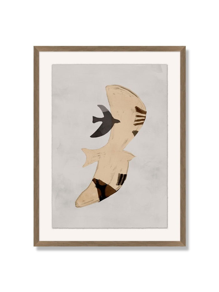 'Night Bird Beige' by Nathan Turner Framed Art