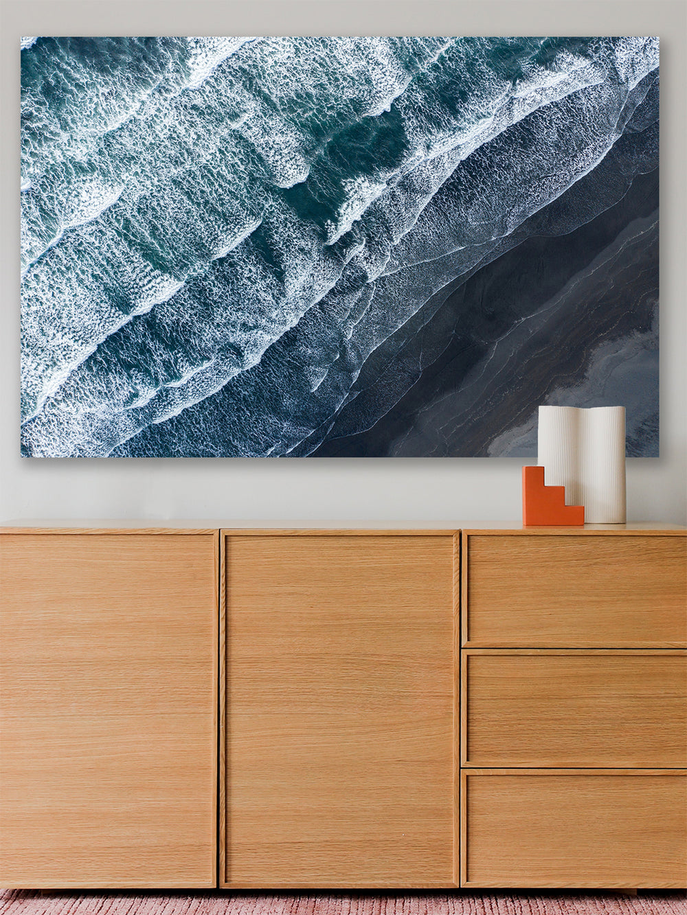 ocean aerial on acrylic by nathan turner