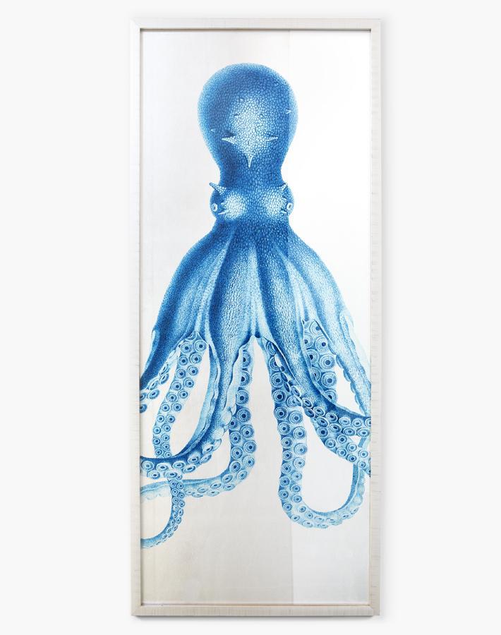 'Pacific Octopus Silverleaf' Framed Art