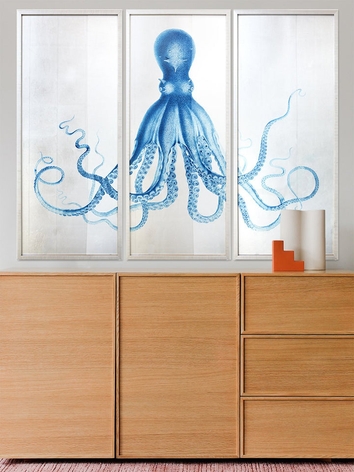 'Pacific Octopus Silverleaf' Framed Art