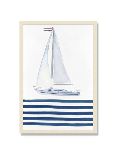 'Striped Sails 1' Framed Art by Nathan Turner