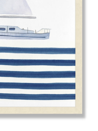 'Striped Sails 1' Framed Art by Nathan Turner