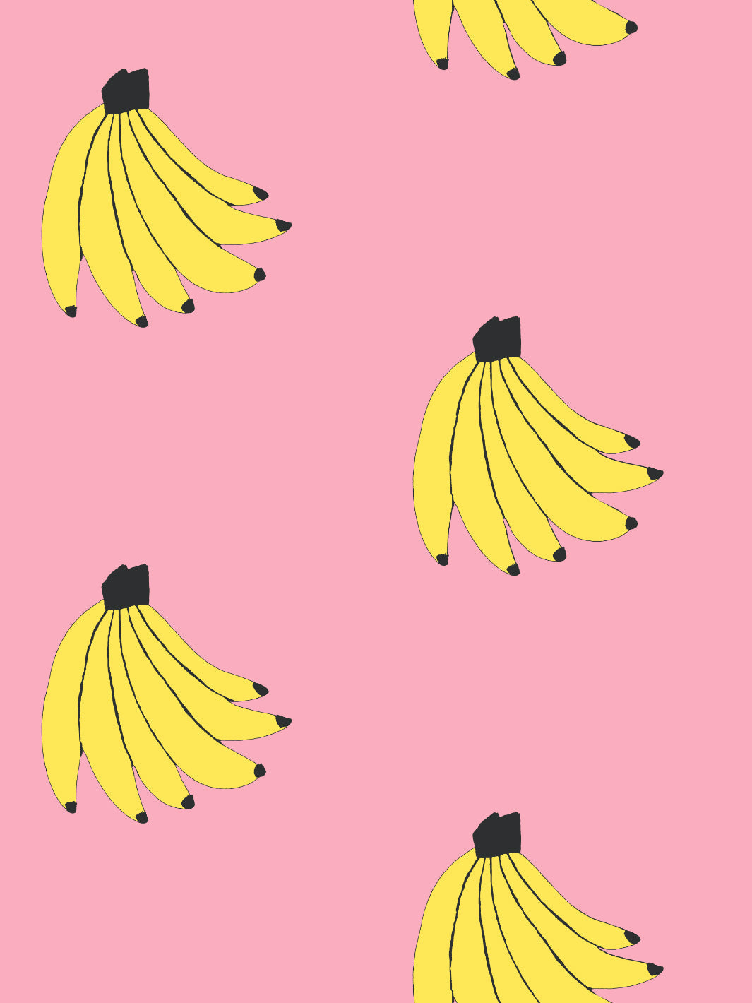 'Bananas' Wallpaper by Tea Collection - Bubblegum