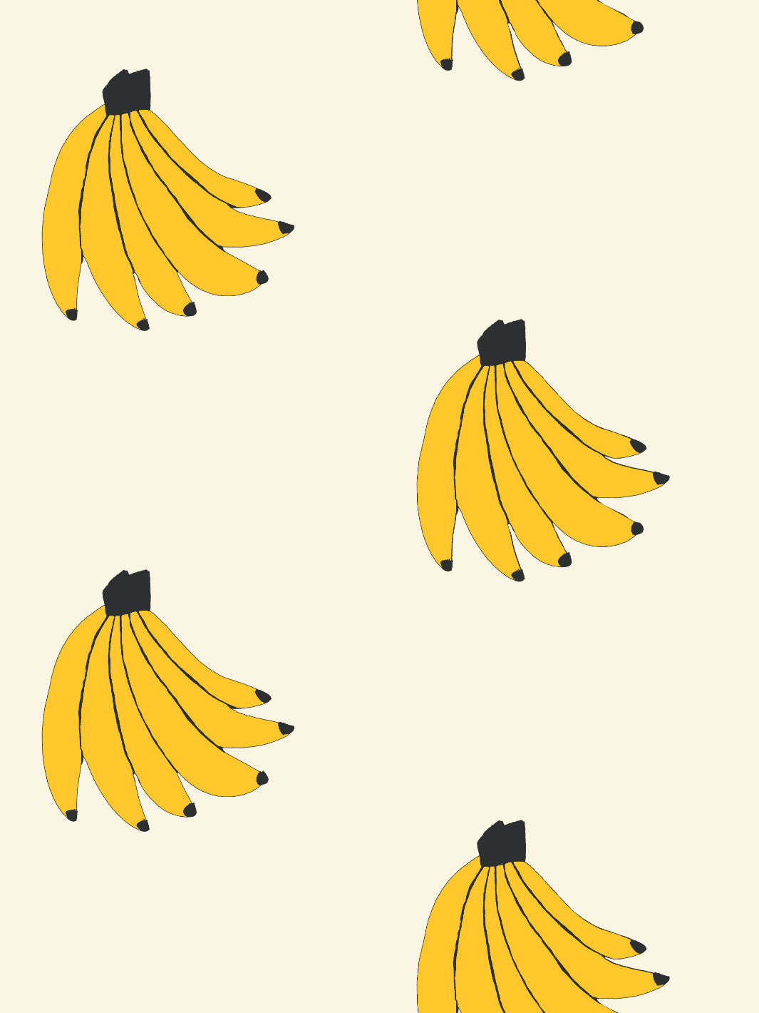 'Bananas' Wallpaper by Tea Collection - Cream