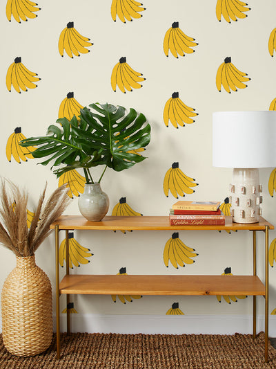 'Bananas' Wallpaper by Tea Collection - Cream