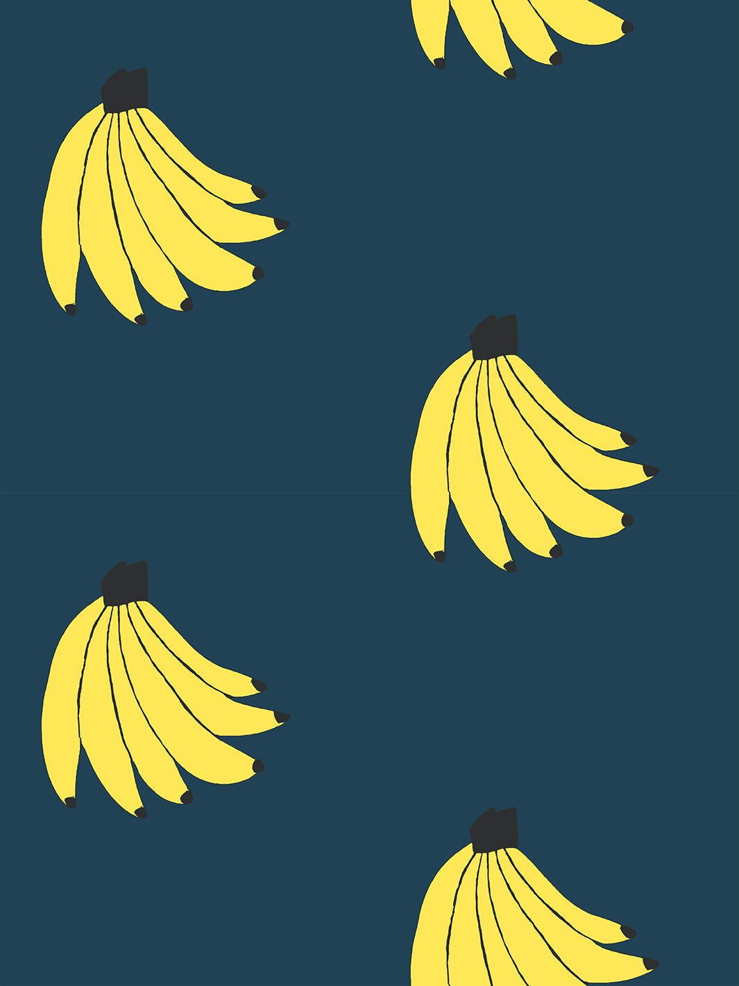 bananas wallpaper by tea collection deep lapis