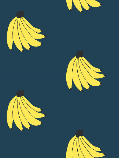 'Bananas' Wallpaper by Tea Collection - Deep Lapis