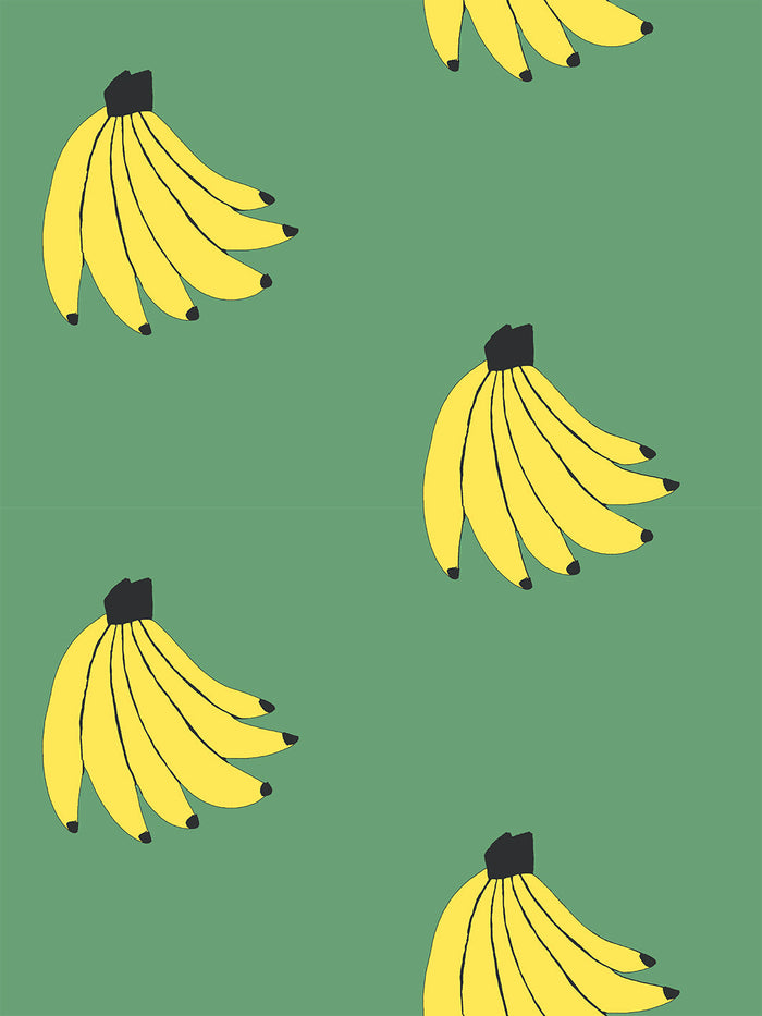'Bananas' Wallpaper by Tea Collection - Green
