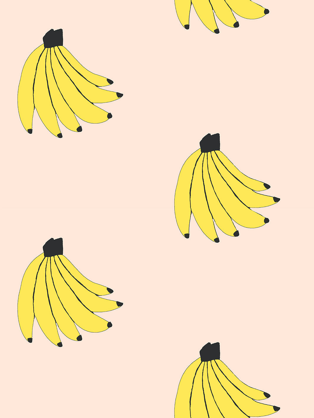 'Bananas' Wallpaper by Tea Collection - Peach