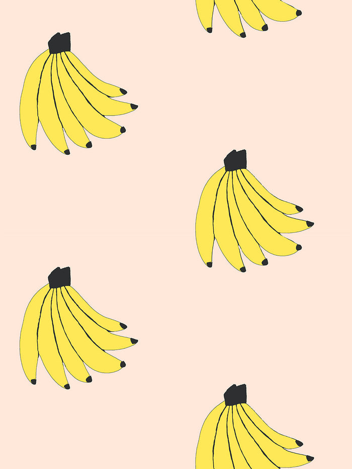 'Bananas' Wallpaper by Tea Collection - Peach