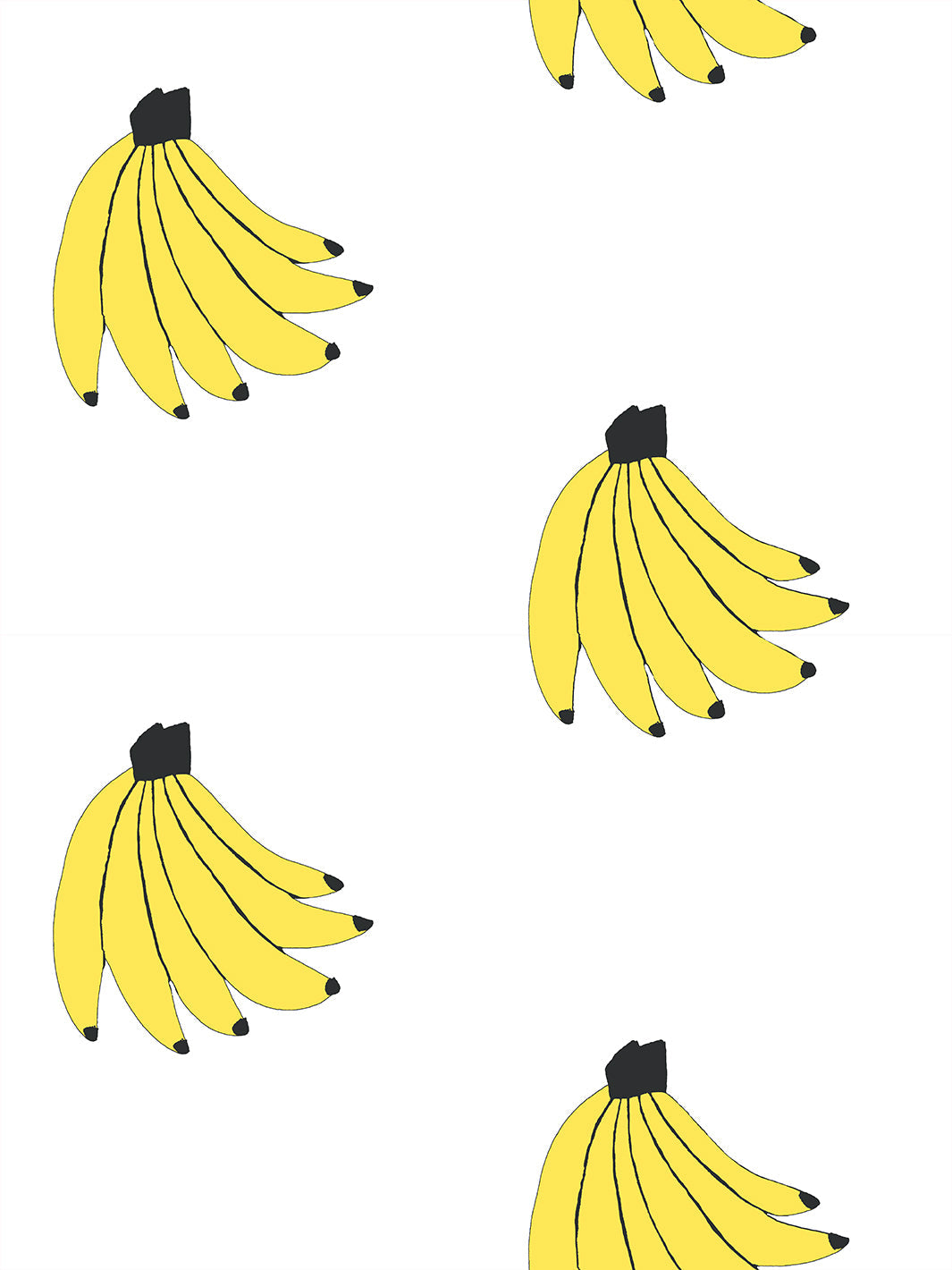 bananas wallpaper by tea collection white