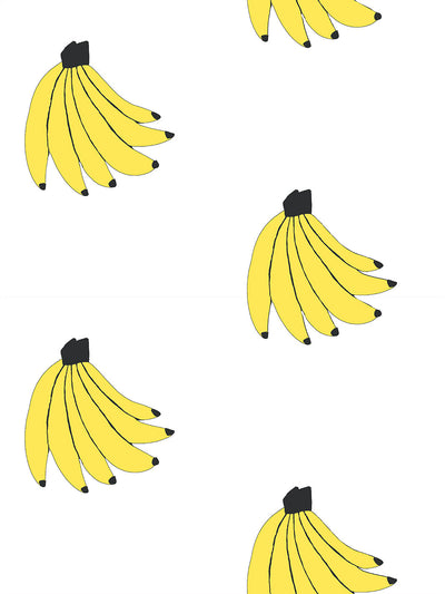 'Bananas' Wallpaper by Tea Collection - White