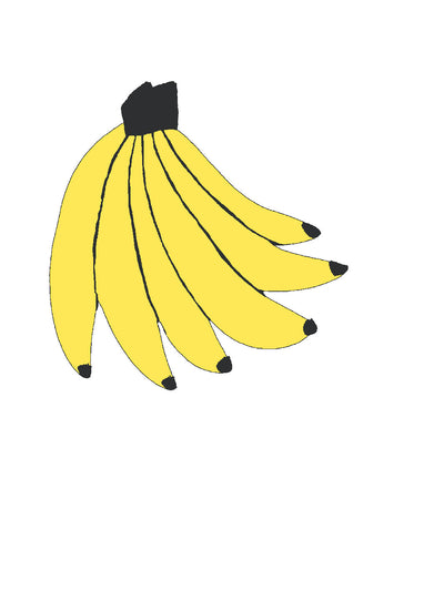 bananas wallpaper by tea collection white