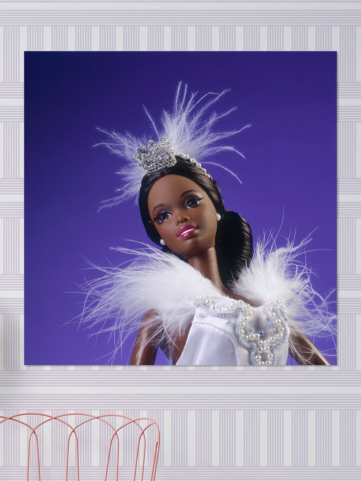 barbie ball gown portrait on acrylic