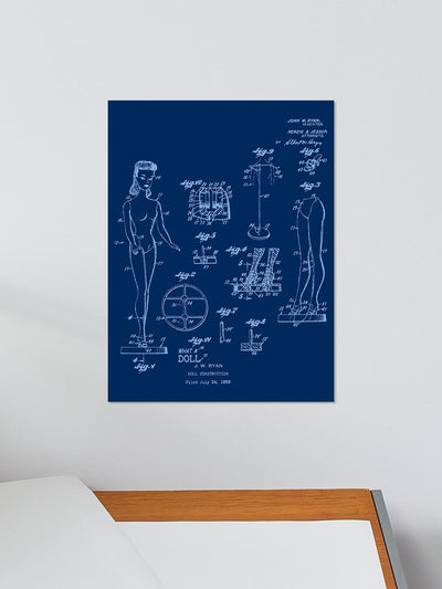 barbie blueprint on acrylic
