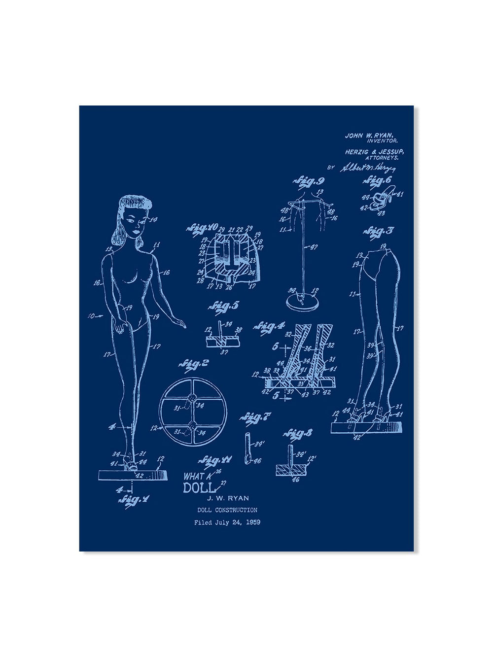 barbie blueprint on acrylic