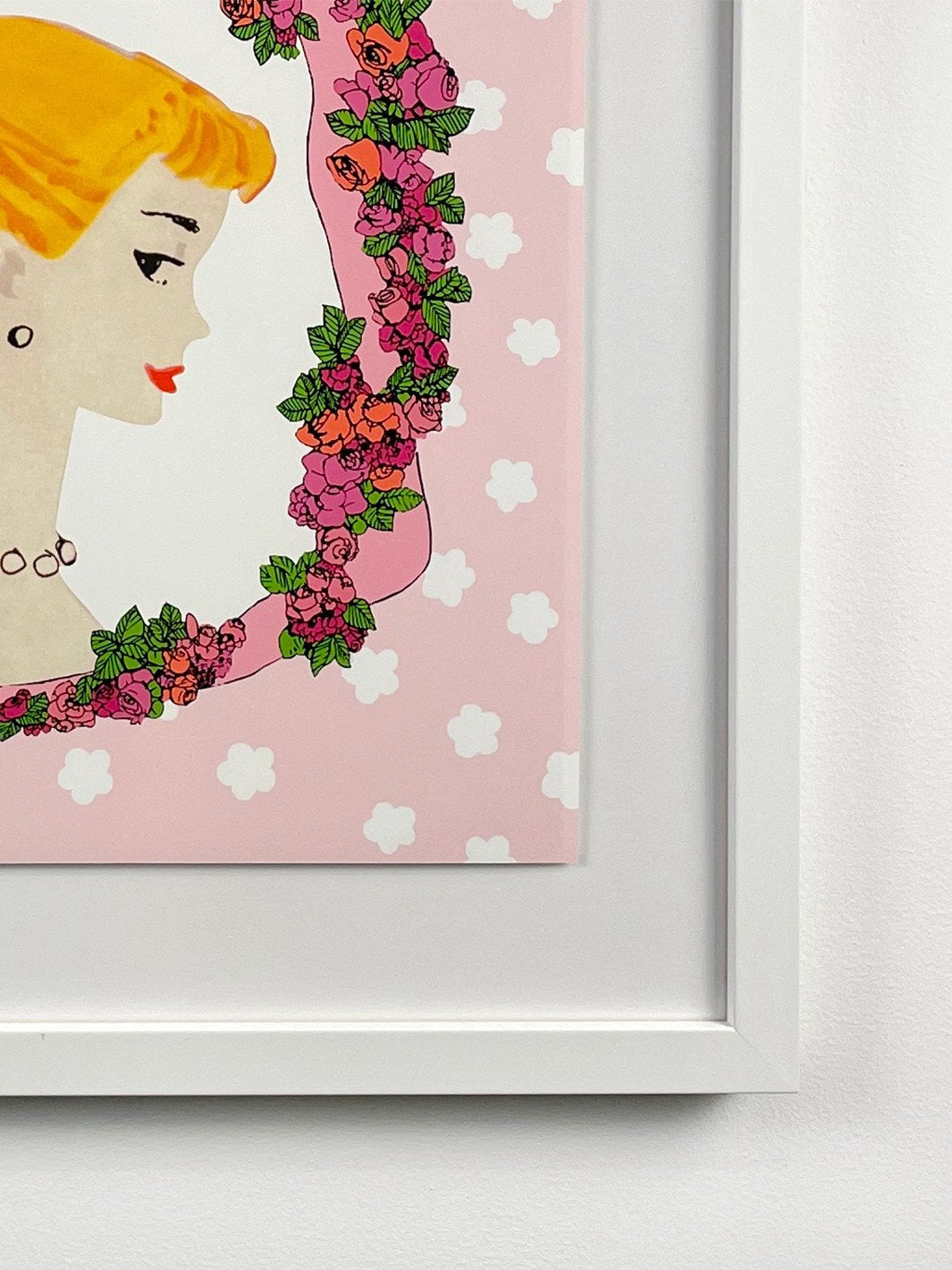 'Barbie™ Pink Cameo Framed Art