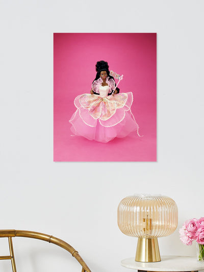 barbie costume ball on acrylic