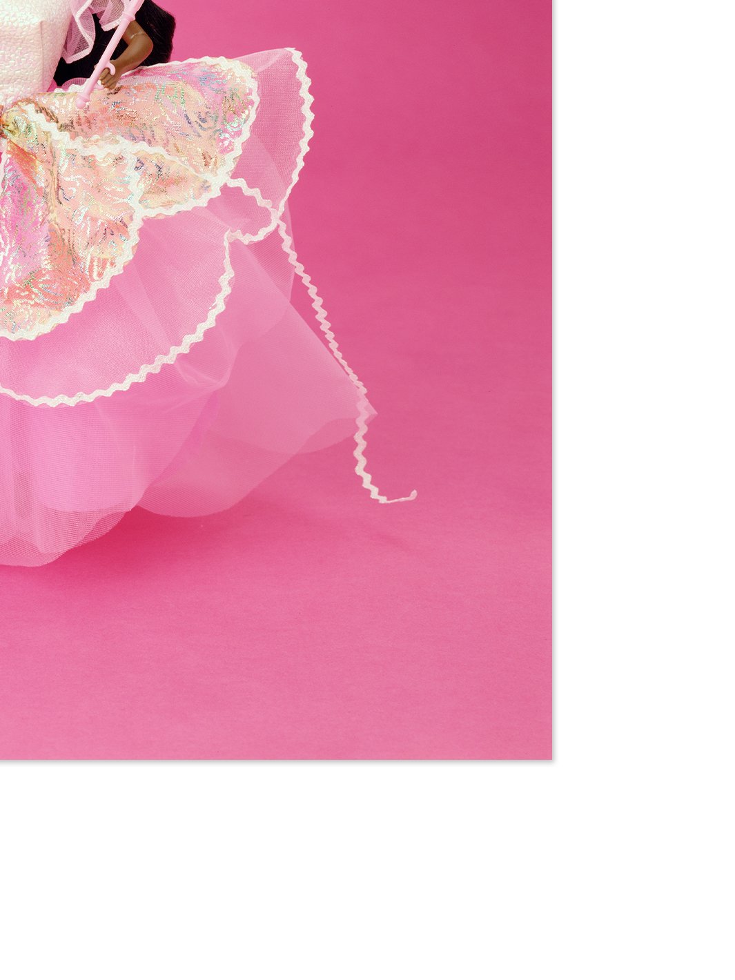 barbie costume ball on acrylic