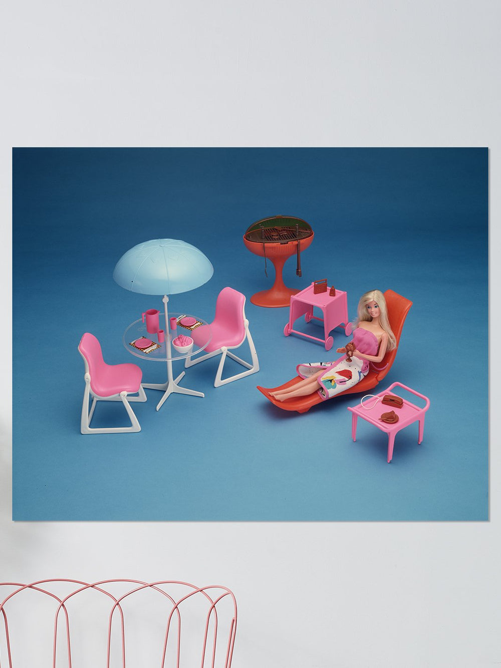 barbie dream pool collection on acrylic