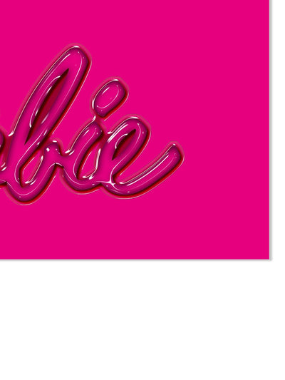Logo Barbie™ brillant sur acrylique