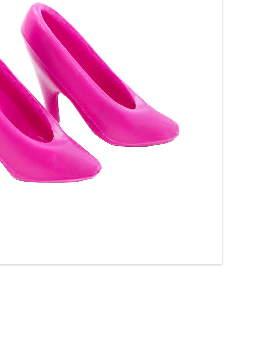 barbie pink pumps on acrylic