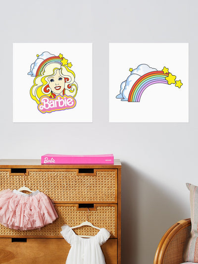 barbie rainbow on acrylic