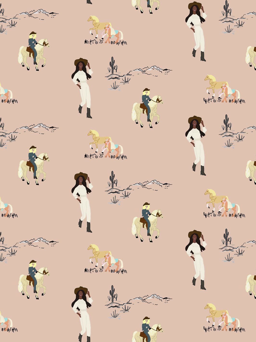 'Barbie™ Ranch' Wallpaper by Barbie™ - Clay