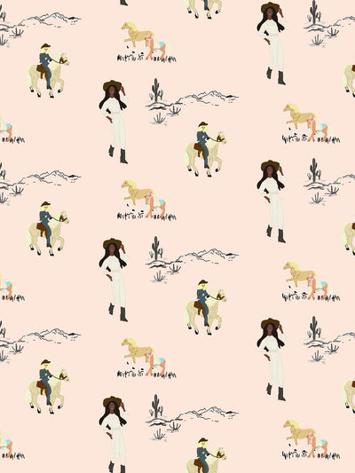 'Barbie™ Ranch' Wallpaper by Barbie™ - Peach