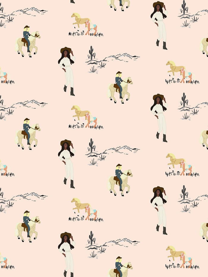 'Barbie™ Ranch' Wallpaper by Barbie™ - Peach