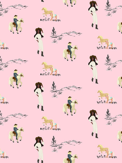 'Barbie™ Ranch' Wallpaper by Barbie™ - Pink