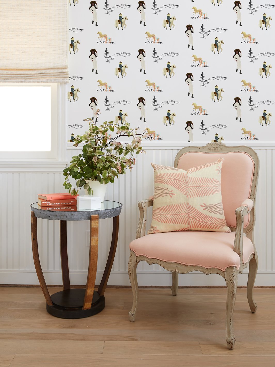 'Barbie™ Ranch' Wallpaper by Barbie™ - White