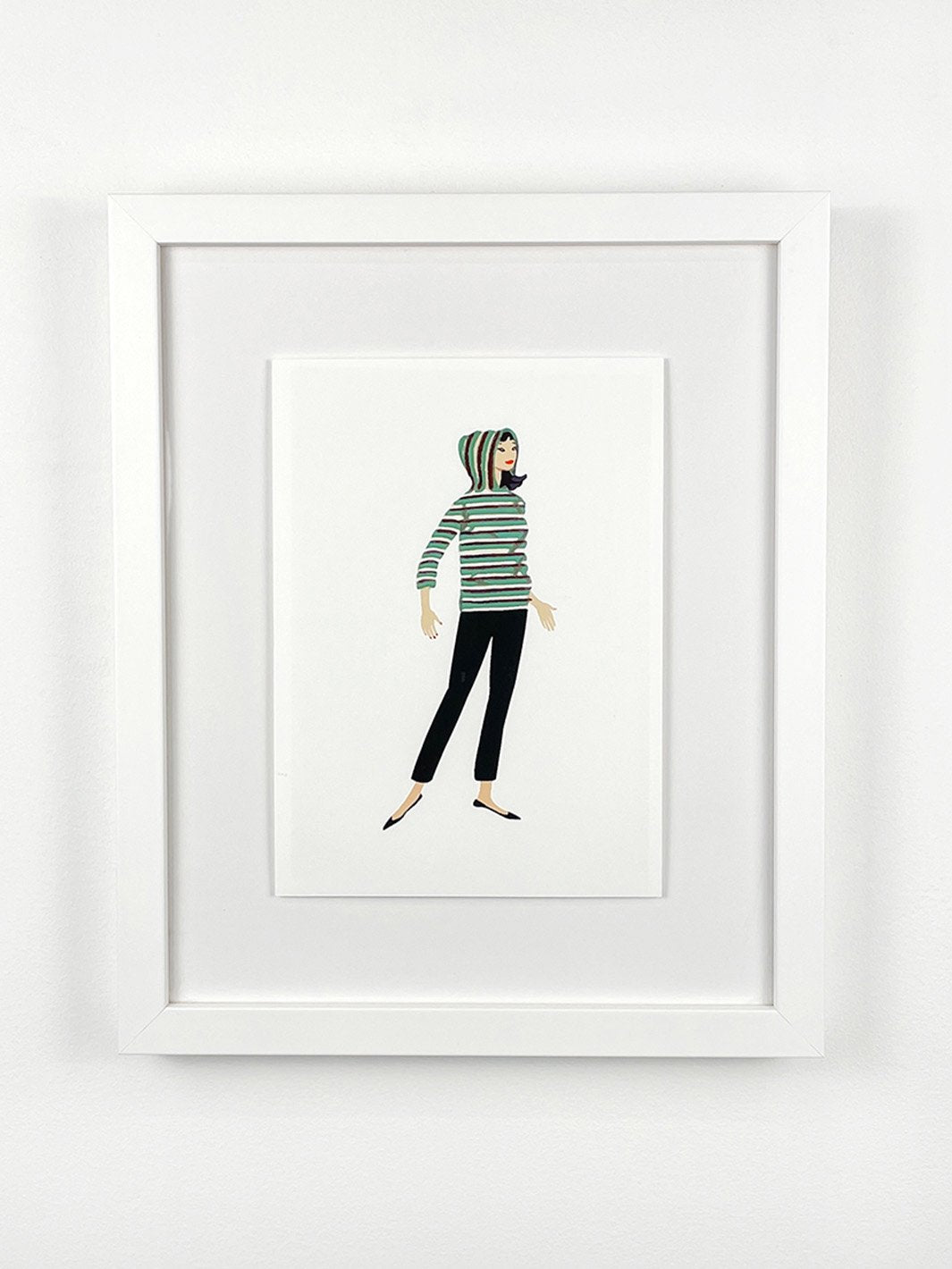 'Barbie™ Vintage Striped Sweater Framed Art