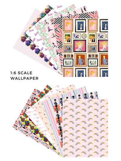 'Barbie™ Dreamhouse 1:6 Scale Miniature Wallpaper - DIY Kit