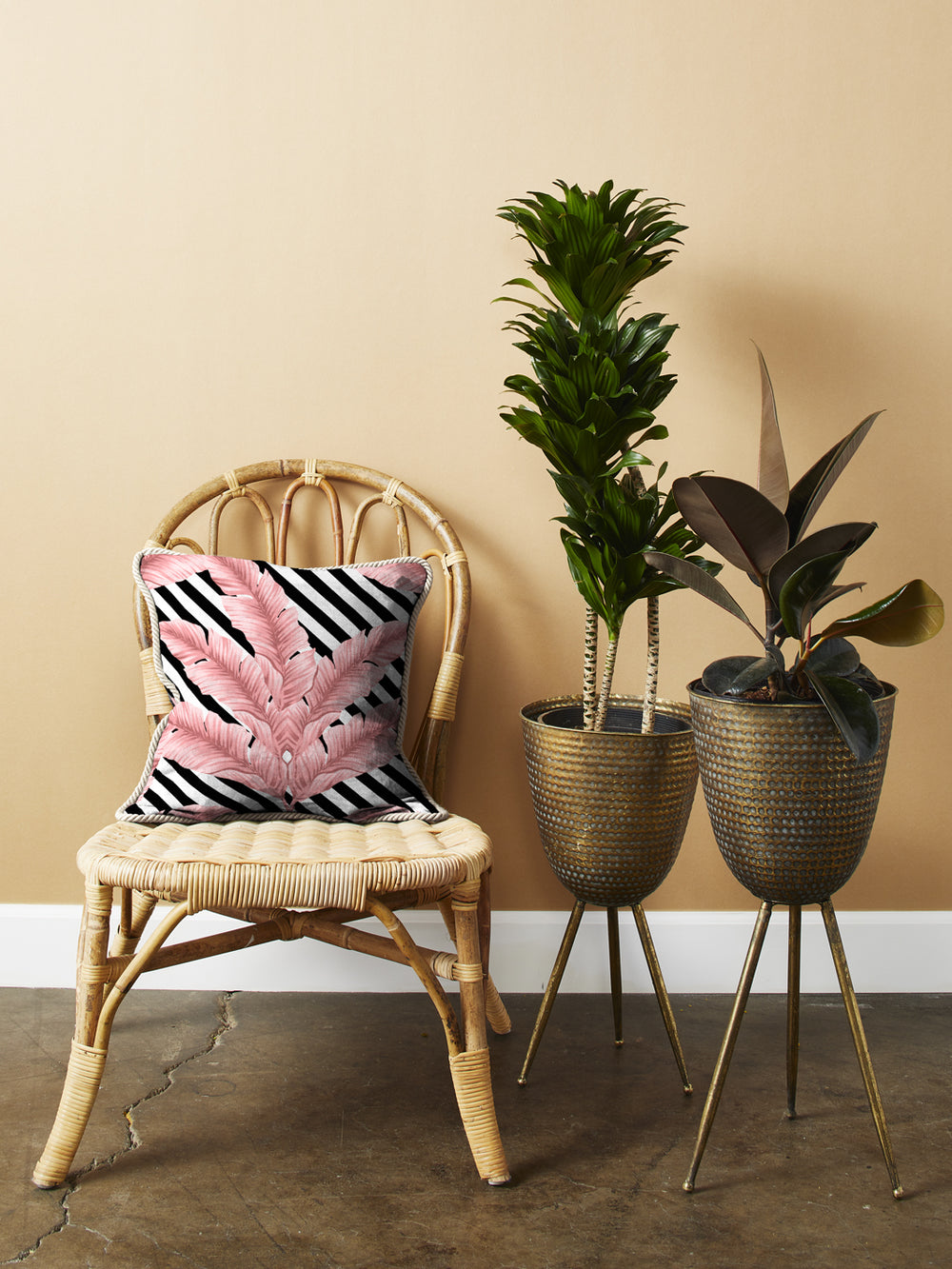 fabric by the yard isla palm flamingo
