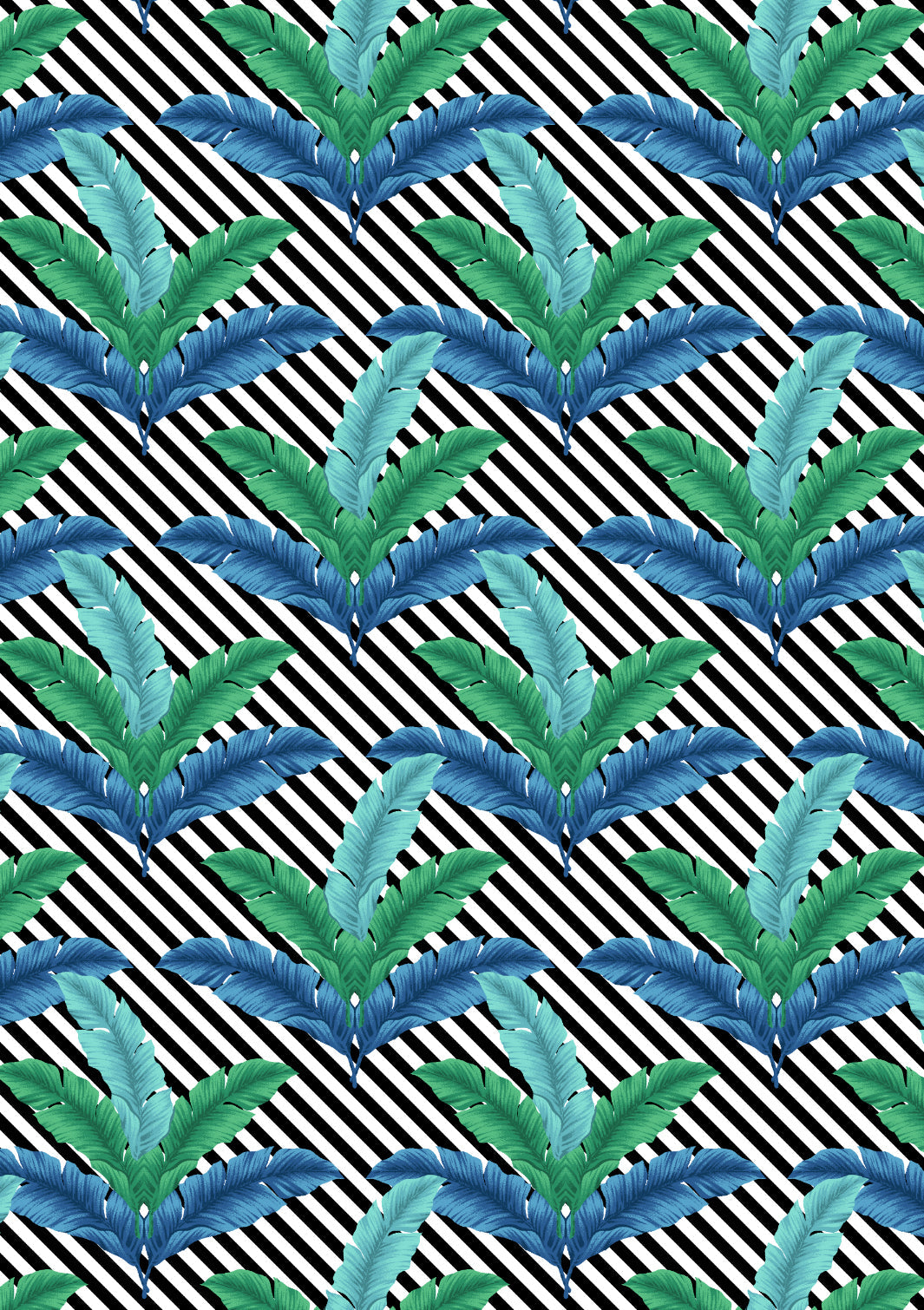 Barbiestyle™ Isla Palm Gift Wrap - Azul & Verde