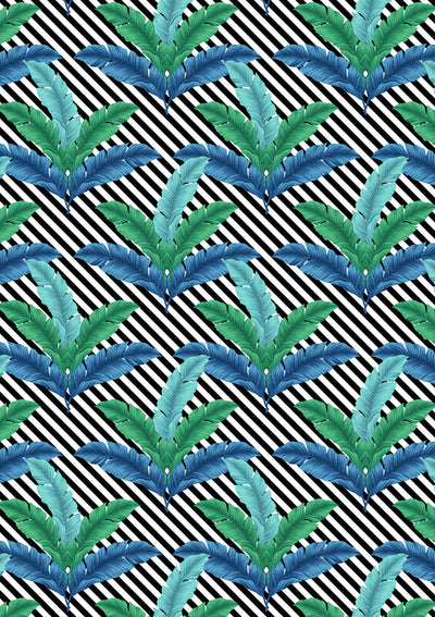 Barbiestyle™ Isla Palm Gift Wrap - Azul & Verde